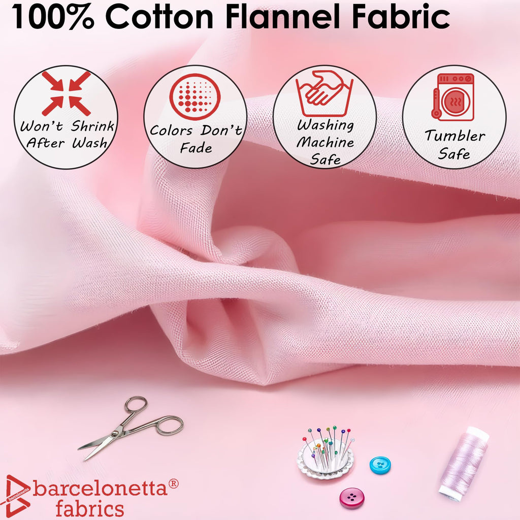 100% Cotton Flannel Fabric | Super Soft - Medium Weight | Solid | Arts & Crafts | for Sewing (Black, 3 Yards)