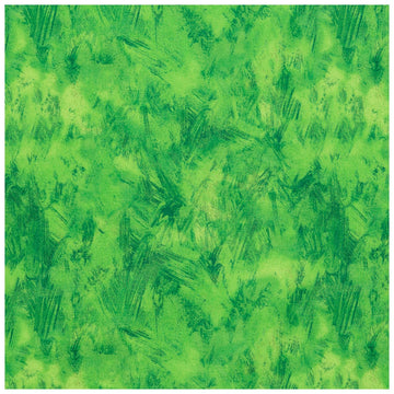 Blended Green Cotton Calico Fabric, 2 Yards