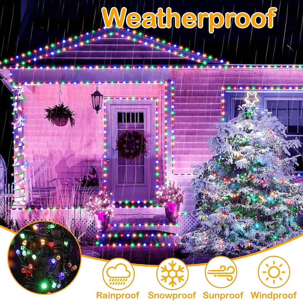 300LED Christmas String Lights Outdoor, 105FT Christmas Tree Lights