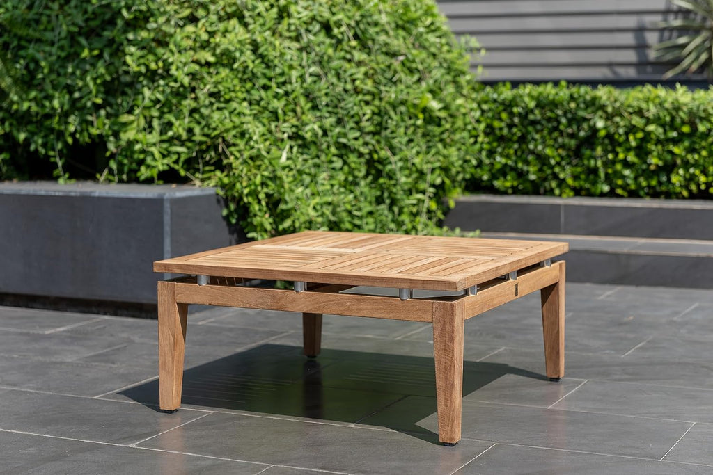 Certified Teak Wood| Durable and Ideal for Outdoors Grosseto 7-Piece Patio Sectional Set, Black