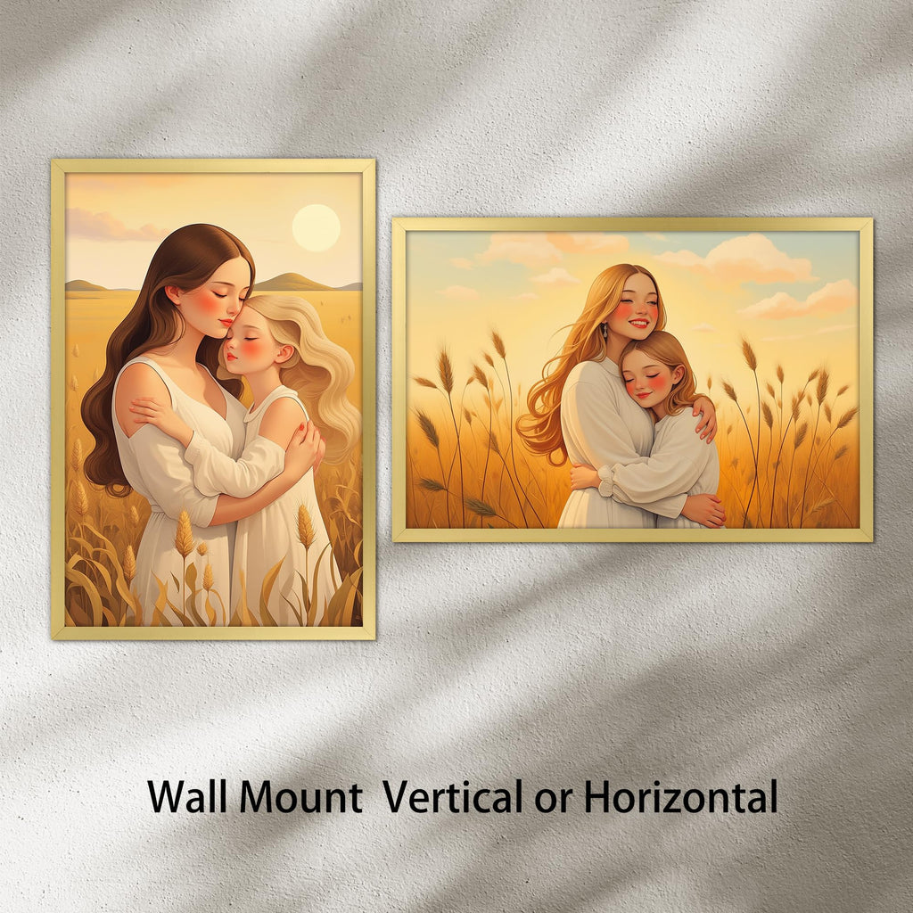 16x24 Picture Frame Gold, Textured Metal Poster Frame 24x16 for Wall Display, Single