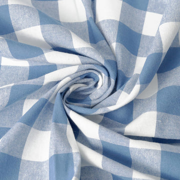 57" Width Checkered Gingham Fabric By The Yard, Plaid Fabric, for Sewing, Quilting, and Decor, DIY for Tablecloths