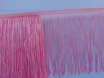 Chainette Fringe Trim 6 Inch 10 Yards Tassel Fringe Trim for Sewing Craft DIY Decoration(926 Pink)