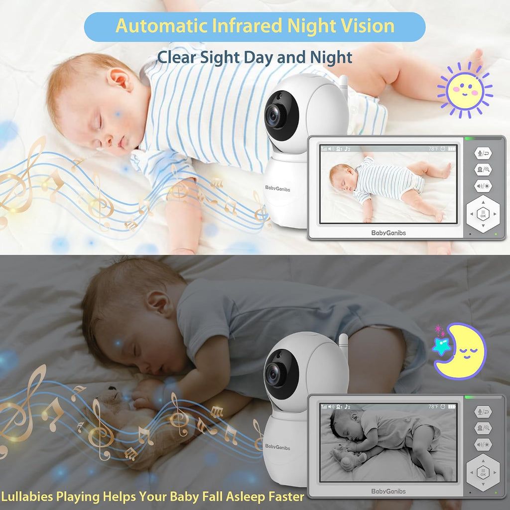 Monitor with Camera and Audio No WiFi Remote Control 4.3''