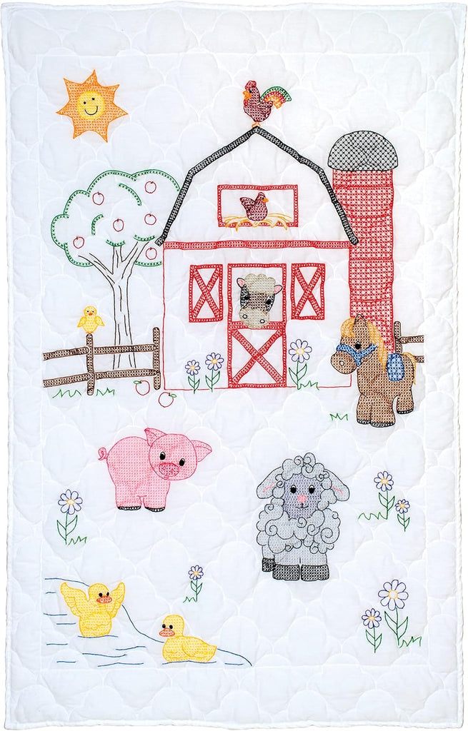 Dempsey Crib Quilt Tops WH FRNDS, Farm Friends