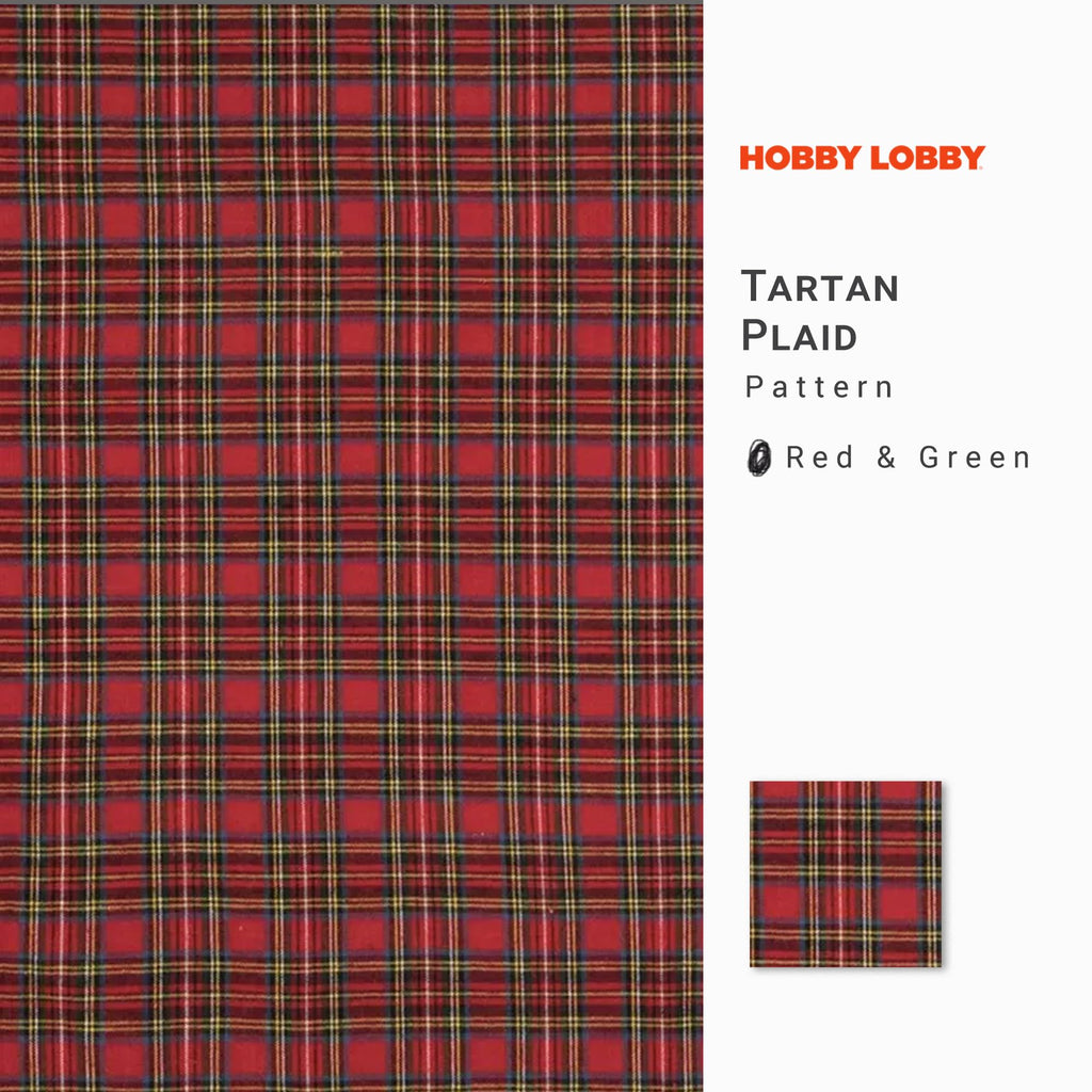 Tartan Plaid Flannel Fabric, 2 Yards
