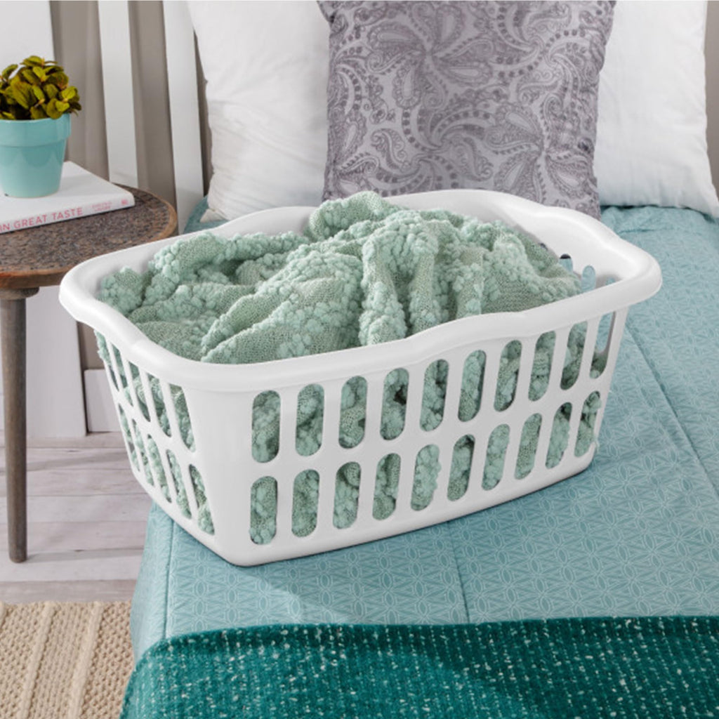Rectangular Laundry Basket, Plastic Clothes Hamper, 24-Pack