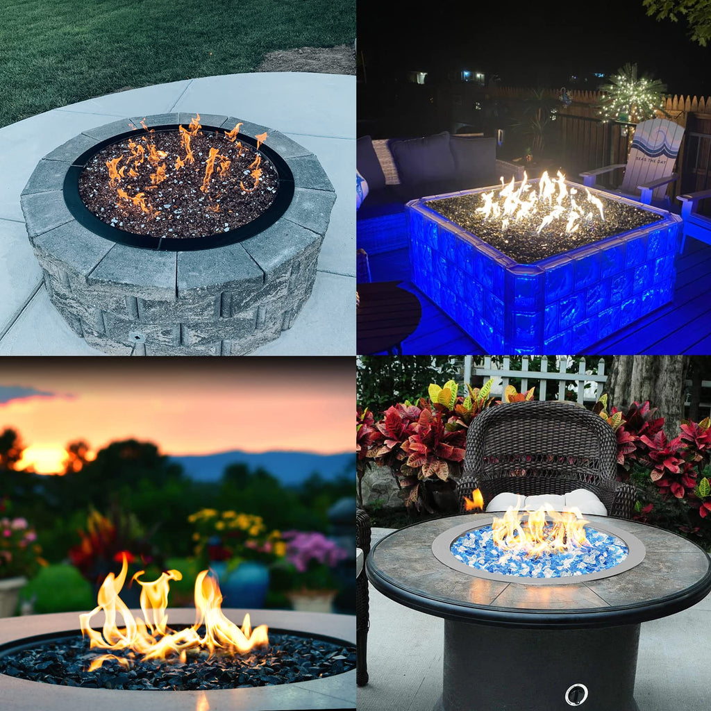 24-Inch Round Fire Pit Burner Ring, 304 Stainless Steel