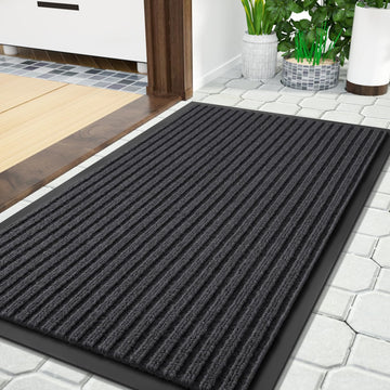 Front Door Mat Outdoor Indoor Entrance, 100% Waterproof All-Season All Weather Doormat, Welcome Matt Outside Entry