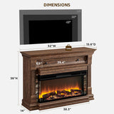 OKD 52 Inch Electric Fireplace with Mantel