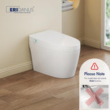 Smart Toilet with Auto Flush and Heated Seat, No Bidet, Foot Sensor Flush, Pre-Wetting, Soft Close Lid, Night Light