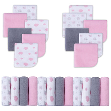 Washcloths, 24Pack Baby Towels for Newborn, Baby Girl Wash Cloths, and Infant Bath Face Washcloths Soft Absorbent