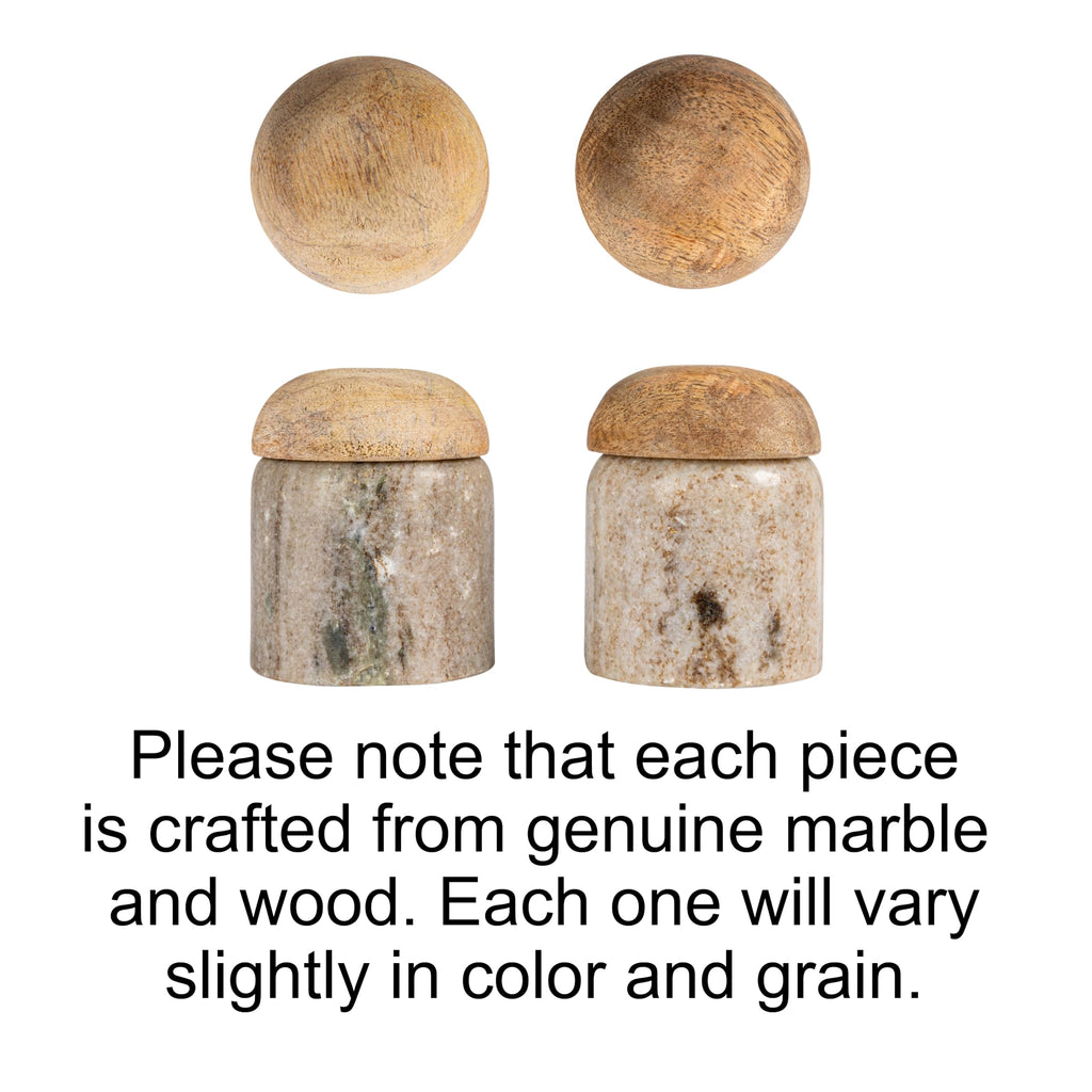 Co-Op Modern Marble Wood Lid, Natural Canister