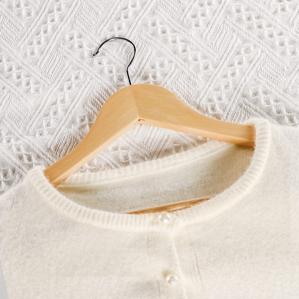 Wooden Hangers 30 Pack, Wood Clothes Hanger Natural