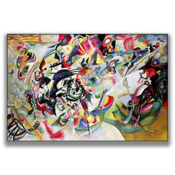 Wassily Kandinsky Canvas Wall Art Composition Vii Poster - Abstract Art Painting Print Room Decor Aesthetic Suitable