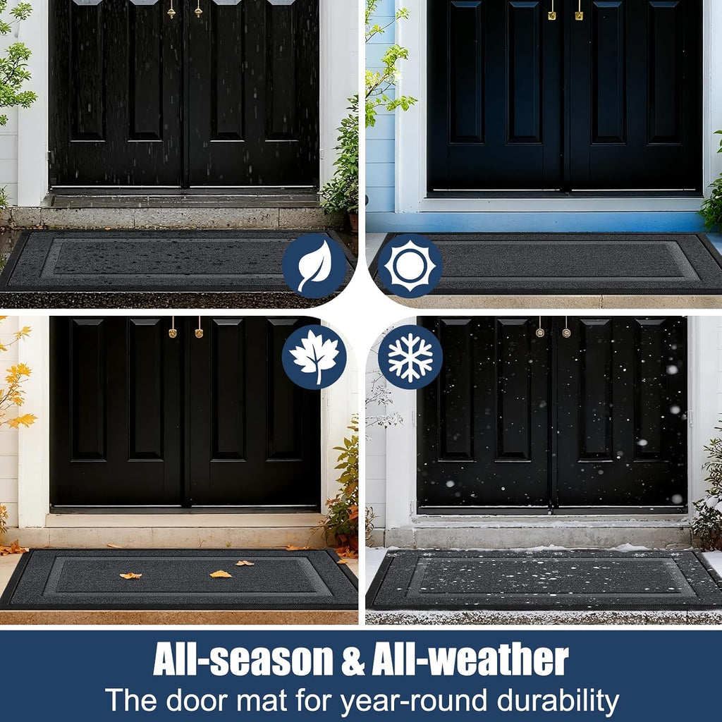 Large Front Door Mat Outside Entrance Indoor Doormat, 36" x 24" Outdoor Mats Waterproof, Outdoor Door Mats for