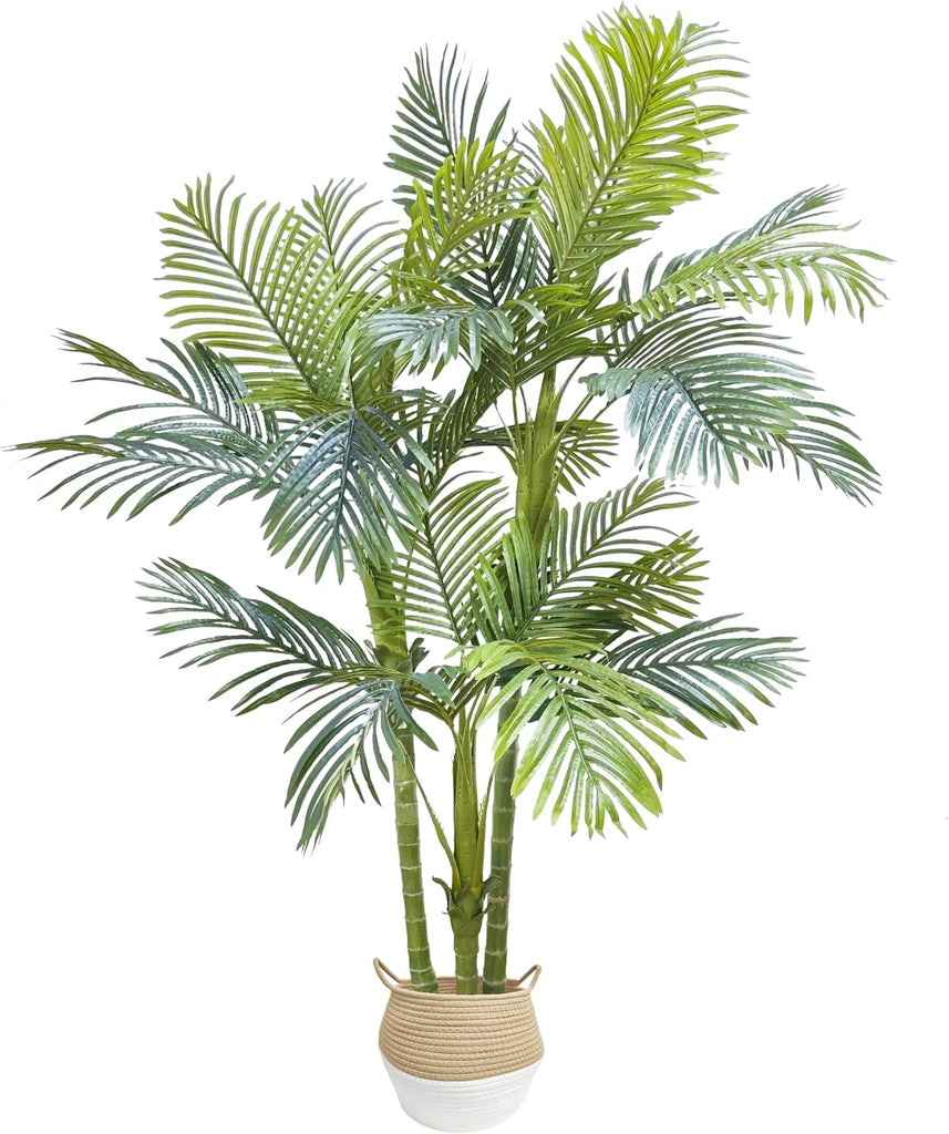 Artificial Palm Tree 6ft Fake Plant with Woven Basket