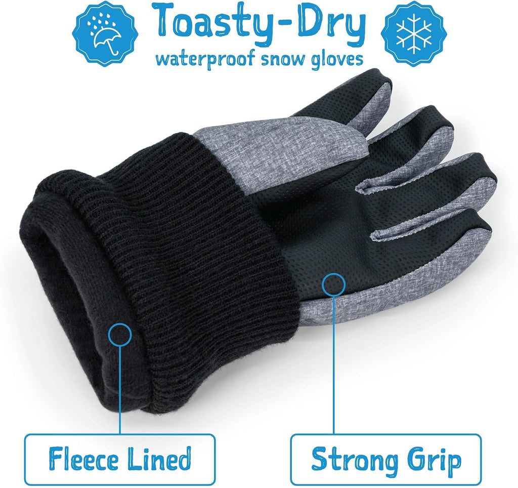 Toasty-Dry Waterproof Snow Gloves for Kids