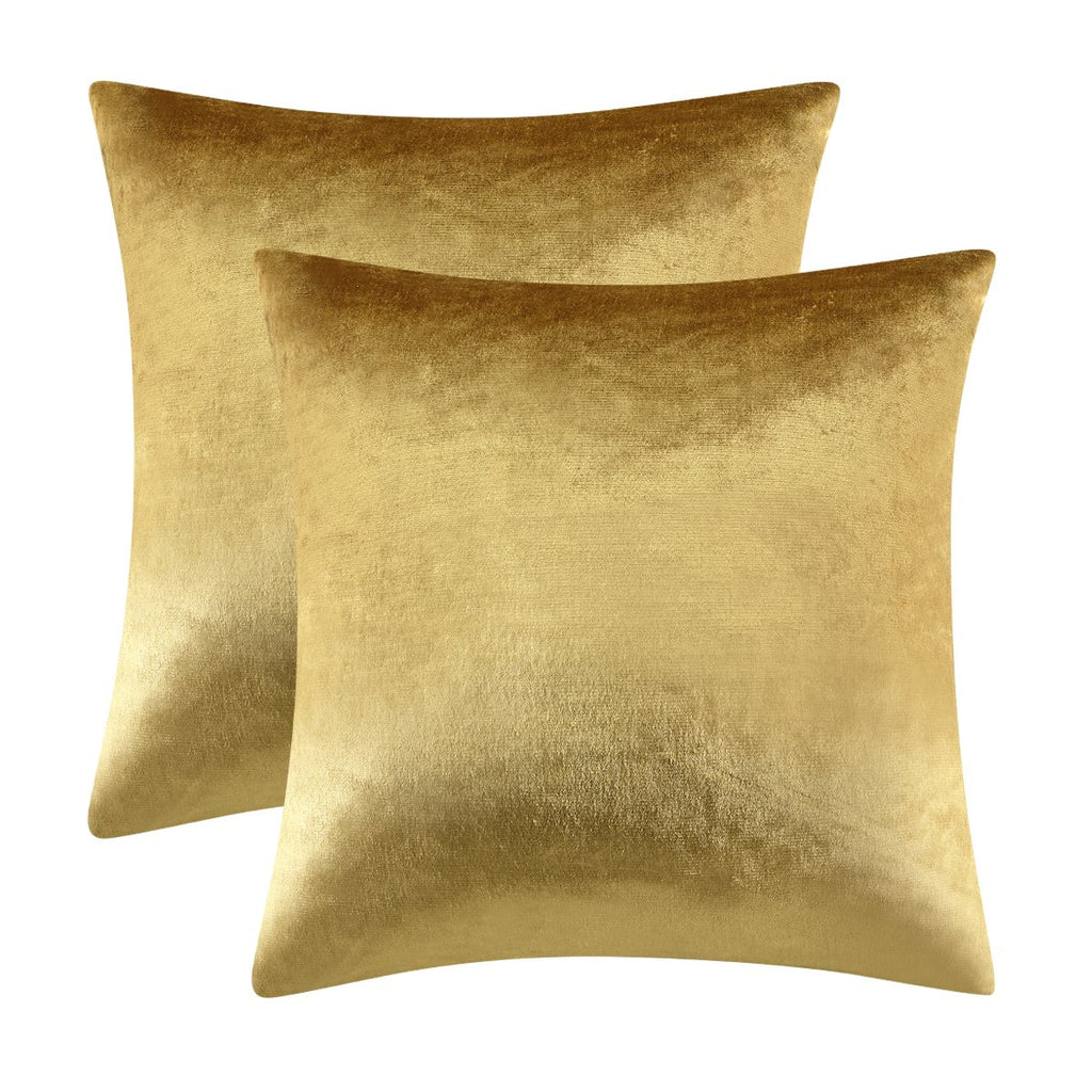 Gold Velvet Pillow Covers 20x20 Decorative Pillows Pack of 2