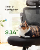 Ergonomic Office Chair: Office Desk Chair with High Back Mesh and Adjustable Lumbar Support Rolling Work Swivel Task