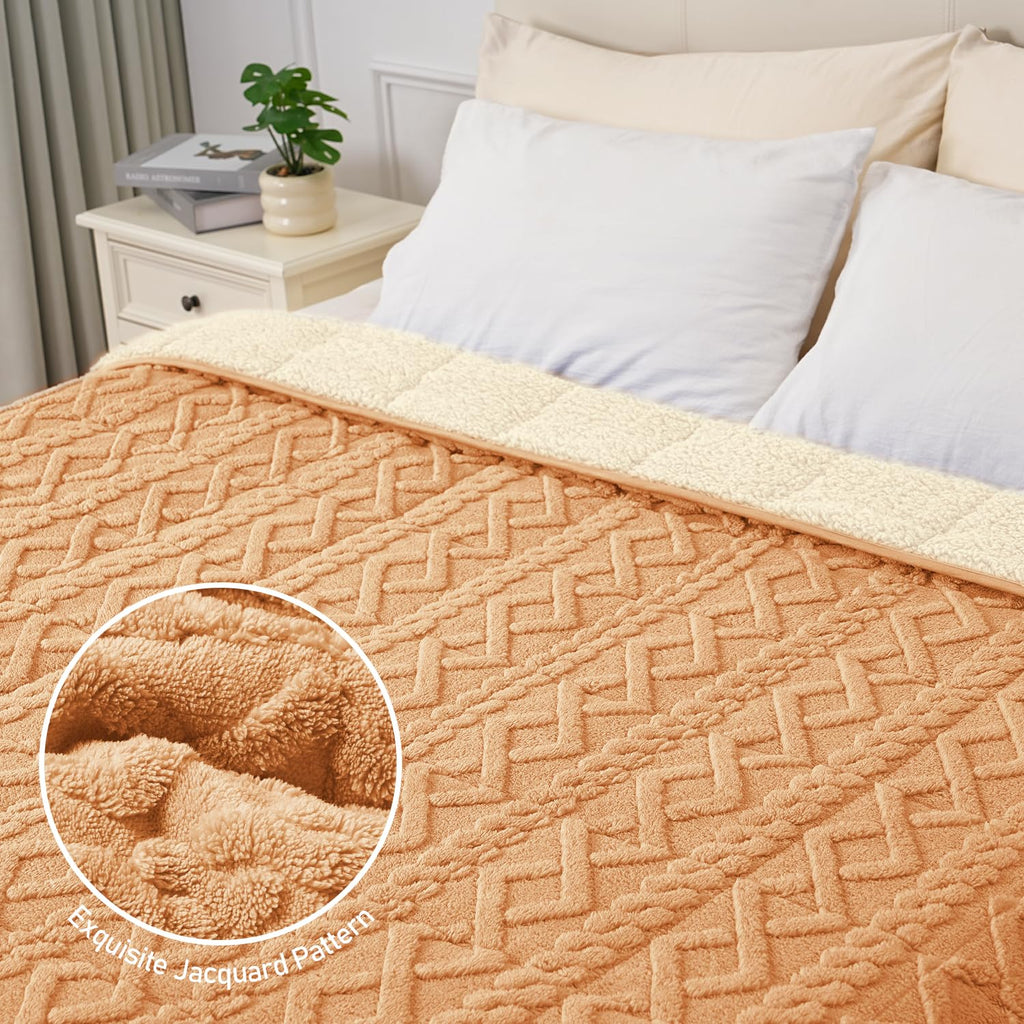 Soft Weighted Blanket for Adults 20 lbs 60" x 80" Orange-Yellow