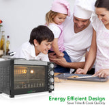 Kitchen 30 Quarts Kitchen Convection Oven - 1400 Watt Countertop, Rotisserie Roaster Grill, Top Rack, Dual Hot Plates