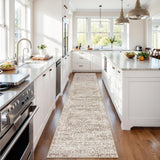 Runner Rug for Hallway 2.5x10, Washable Kitchen Runner Rugs Ultra-Thin Non Slip, Neutral Boho Print 