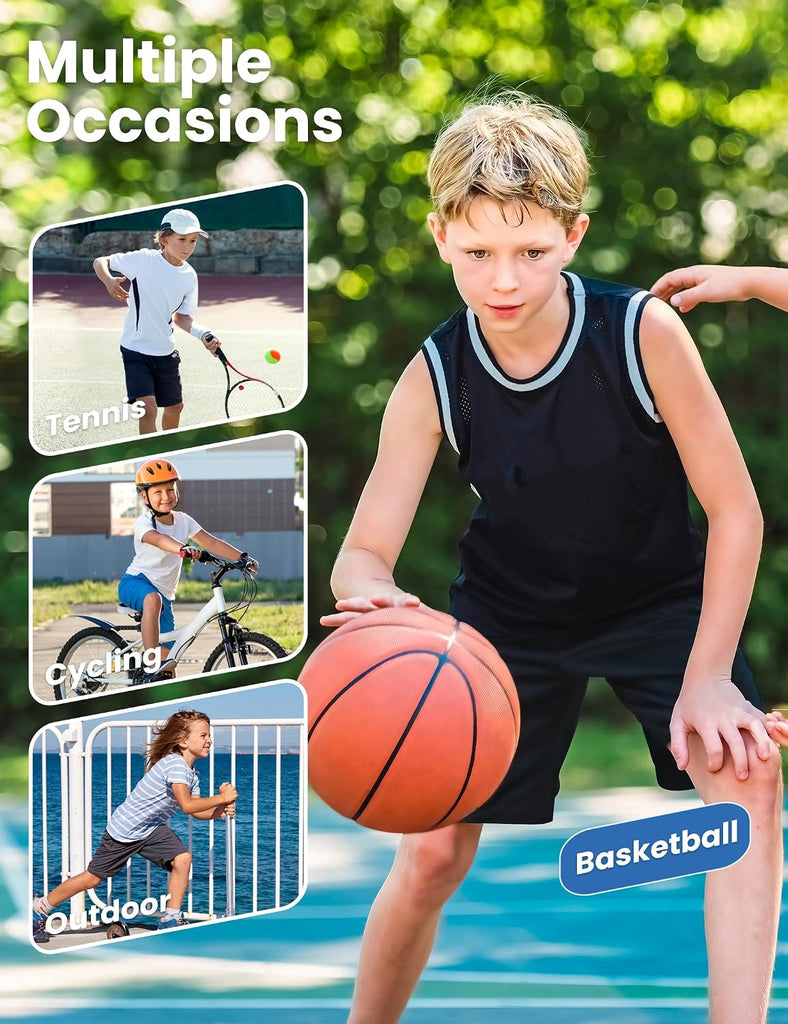 5 Pack Boys Athletic Shorts Basketball Quick Dry with Pockets