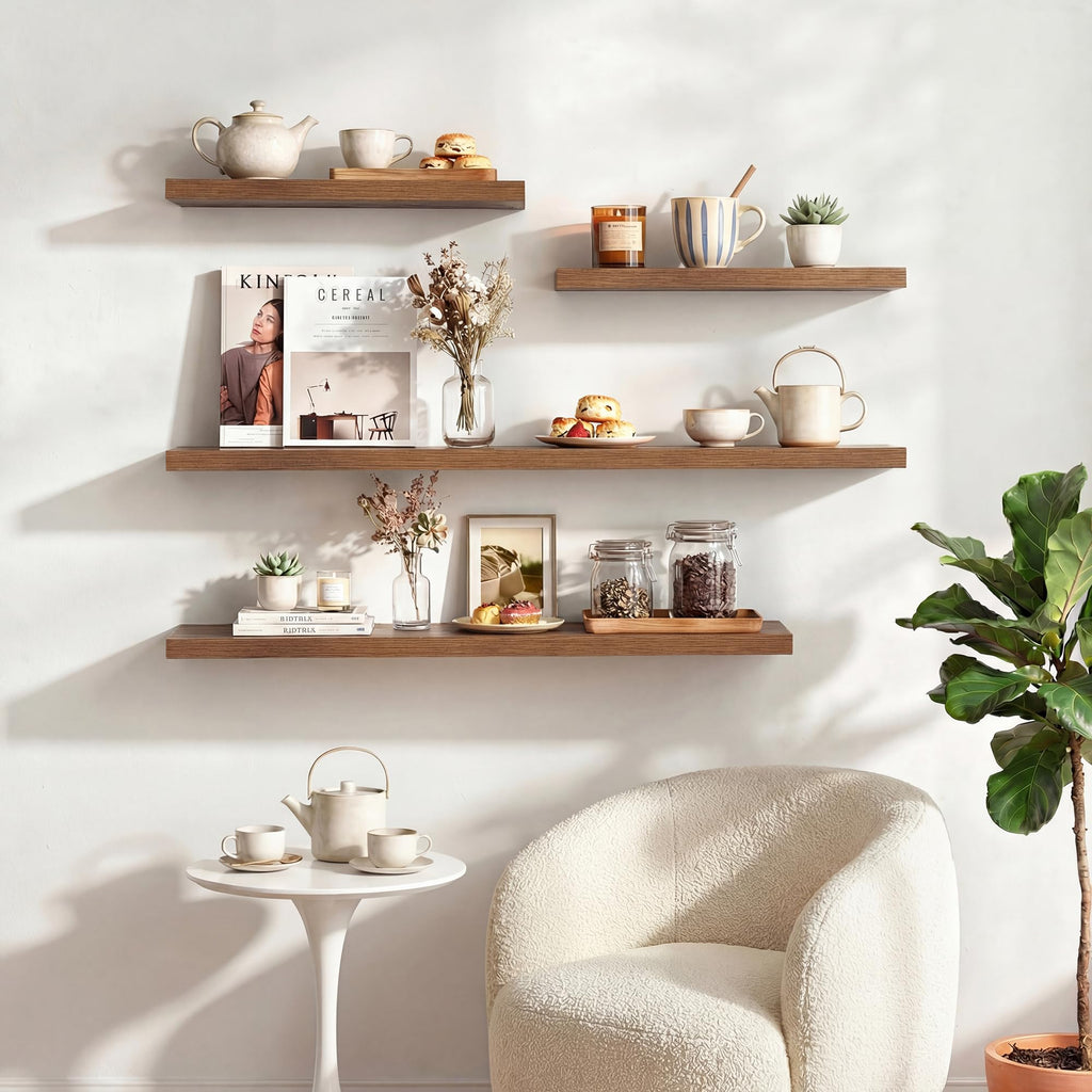 72 Inches Floating Shelves for Wall, 9.3" Deep Long Floating Shelves Set of 1, Large Display & Storage Shelf, Wall Shelf