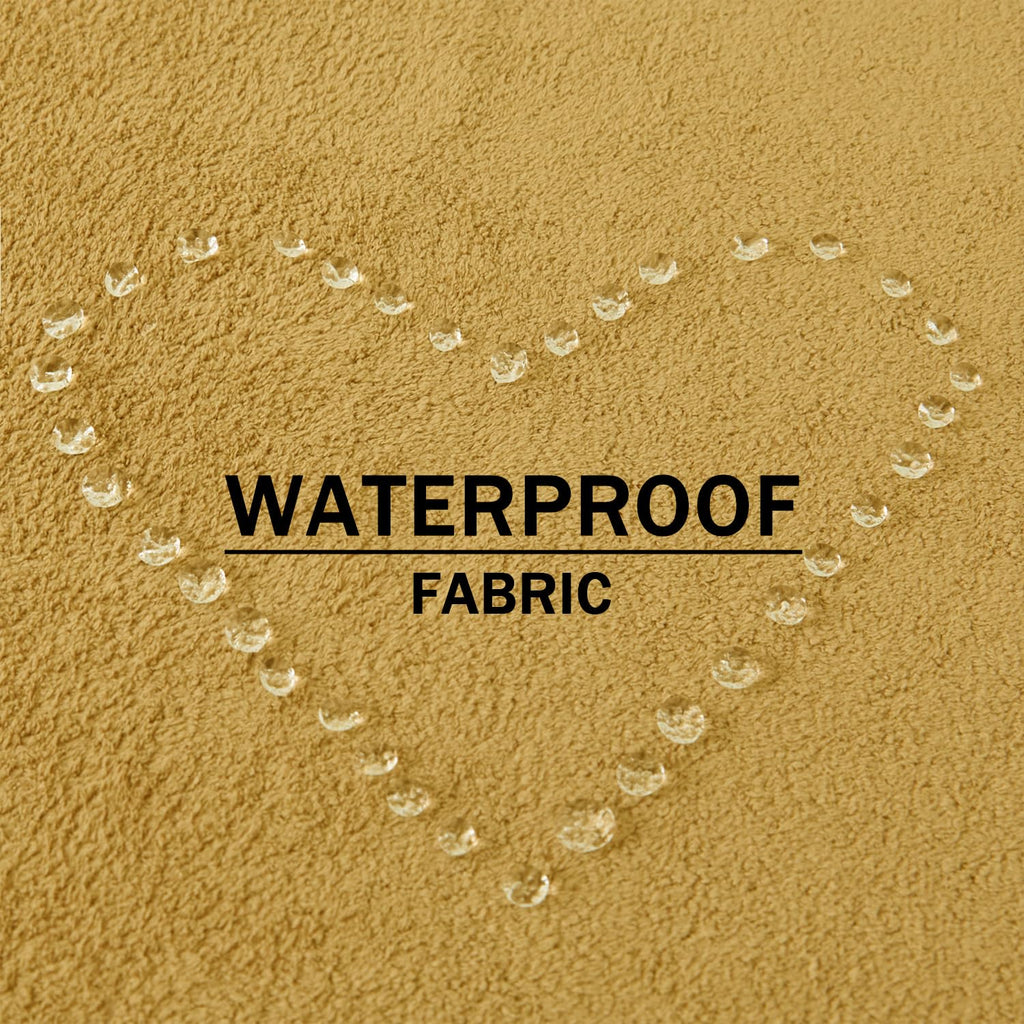 Soft Waterproof 22"x22" Pillow Covers 2 Pack, Mustard Yellow