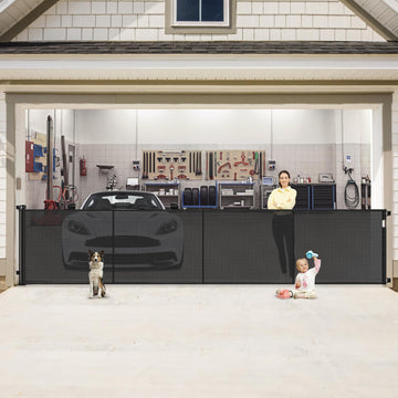 Reinforced 200 Inch Extra Wide Retractable Baby Gates to Prevent Crawling Through, Indoor/Outdoor Baby Gates for