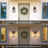 2-Pack Dusk to Dawn Outdoor Lights for House, Exterior Porch Light Fixtures Wall Mount with Photocell Sensor