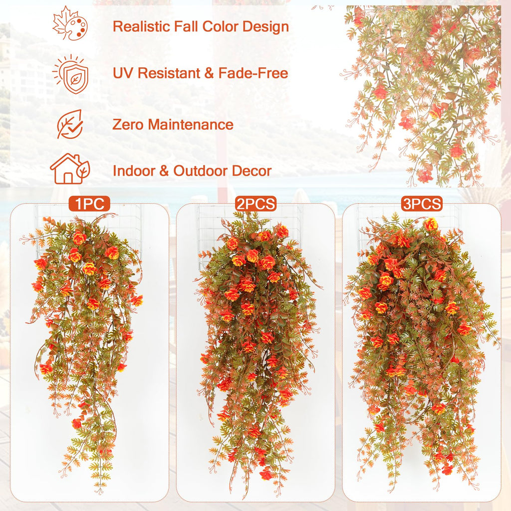 Artificial Hanging Fall Plants 3P 31In UV Resistant Eucalyptus Swag
