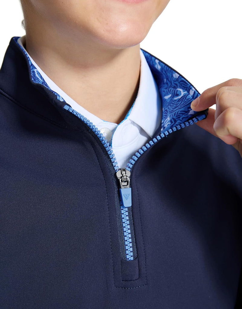 Boys Quarter Zip Pullover Solid Golf Youth Sweatshirt for Kids