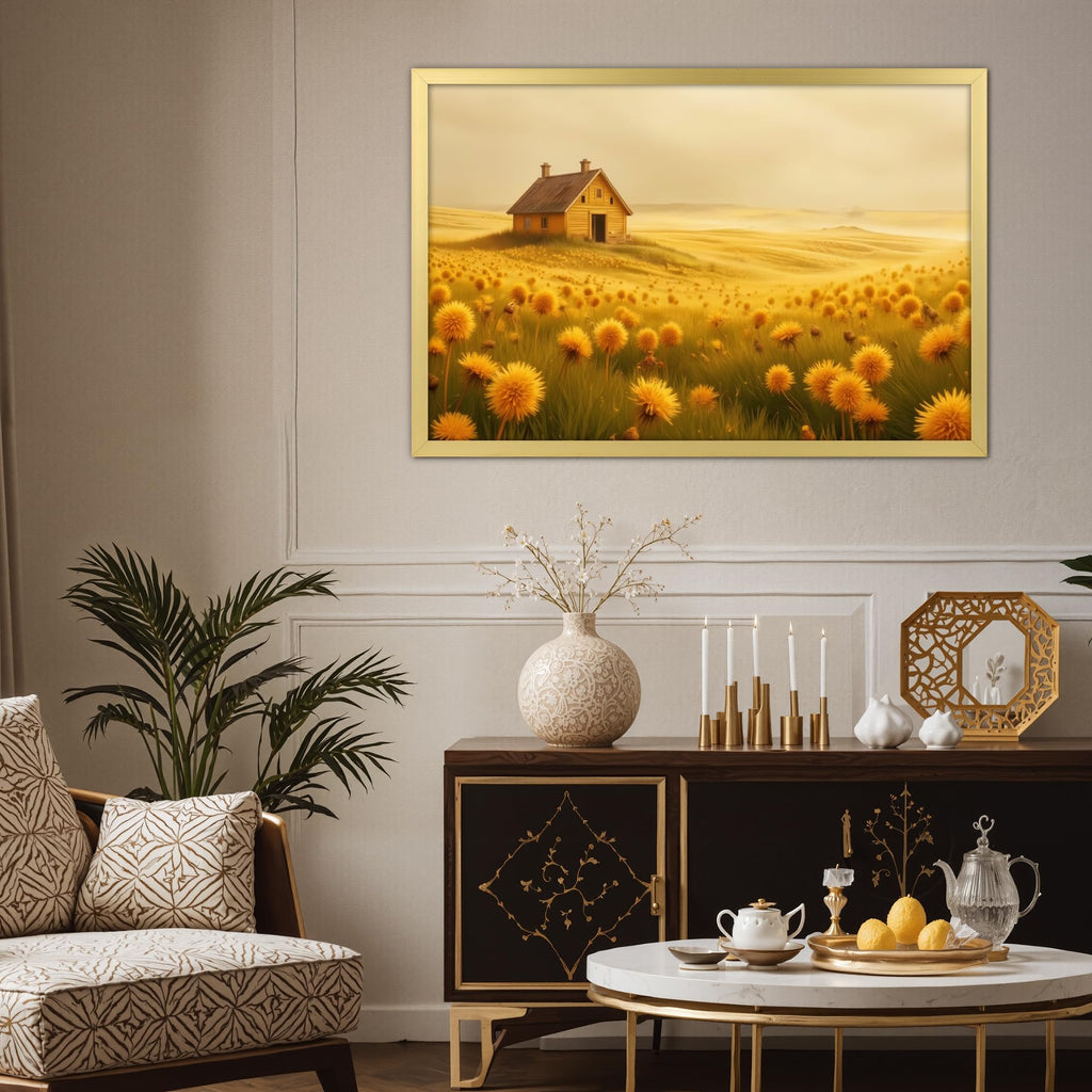 16x24 Picture Frame Gold, Textured Metal Poster Frame 24x16 for Wall Display, Single