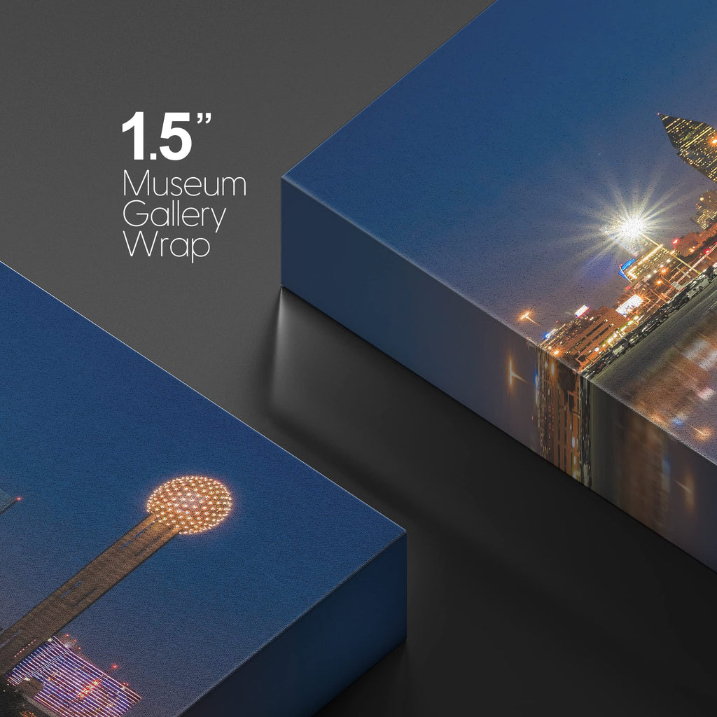 Canvas Print Wall Dallas, Texas City Skyline Reflection Architecture & Maps Cityscape Photography Realism Global