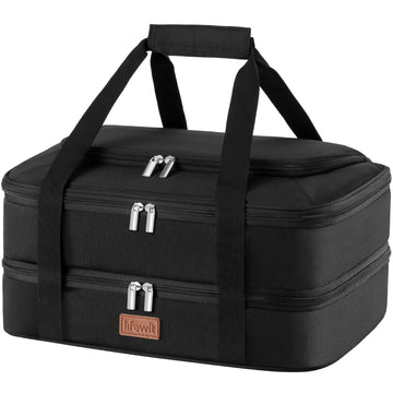 Double Decker Casserole Carrier for Hot and Cold Food