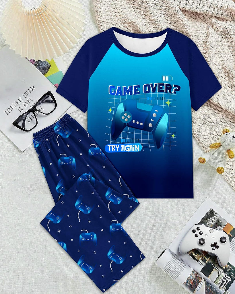 Boys Pajamas Little Big Boys Short Sleeves and Pants Pajamas Piece Pjs Set Kids Sleepwear