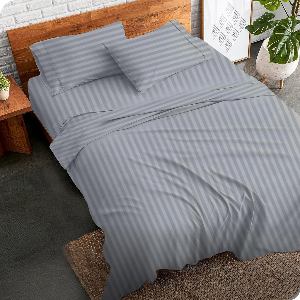 Luxury Soft 4 Piece Sheet Set - 100% Egyptian Cotton Full Size Bed Sheet Set, Super Soft Sateen Weave, Fit Mattress