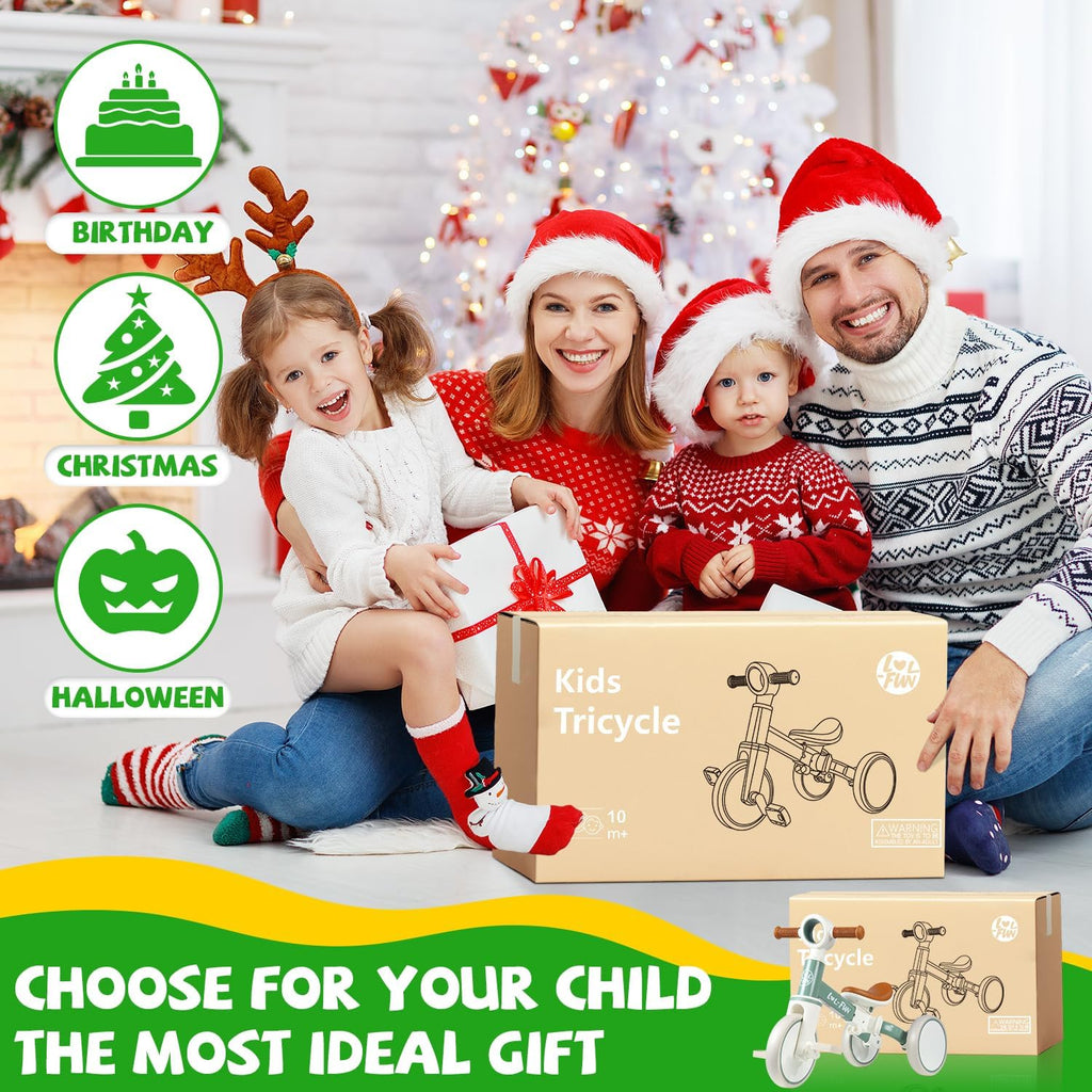 Toddler Balance Bike for 1 2 Year Old, 4 in 1 Tricycle for Toddlers 1-3