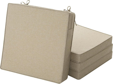 Outdoor Chair Cushions, Water-Resistant & Fade-Resistant, Patio Furniture Square Seat Replacement Chair Pads with