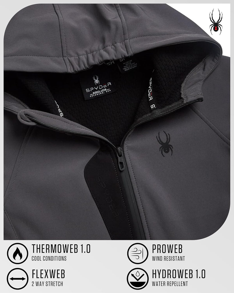 Boys Softshell Jacket Fleece-Lined Water-Resistant Windbreaker