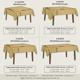 Embroidered Cotton Tablecloth 60 x 90 Inch Rectangle - Washable & Colorfast Table Cover, Farmhouse, 