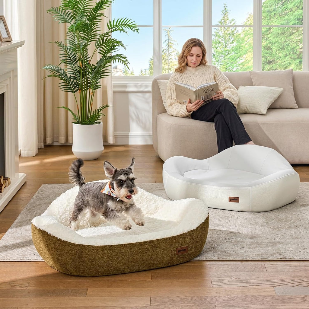 45D Orthopedic Memory Foam Dog Bed Sofa with 2 Washable Cover Green