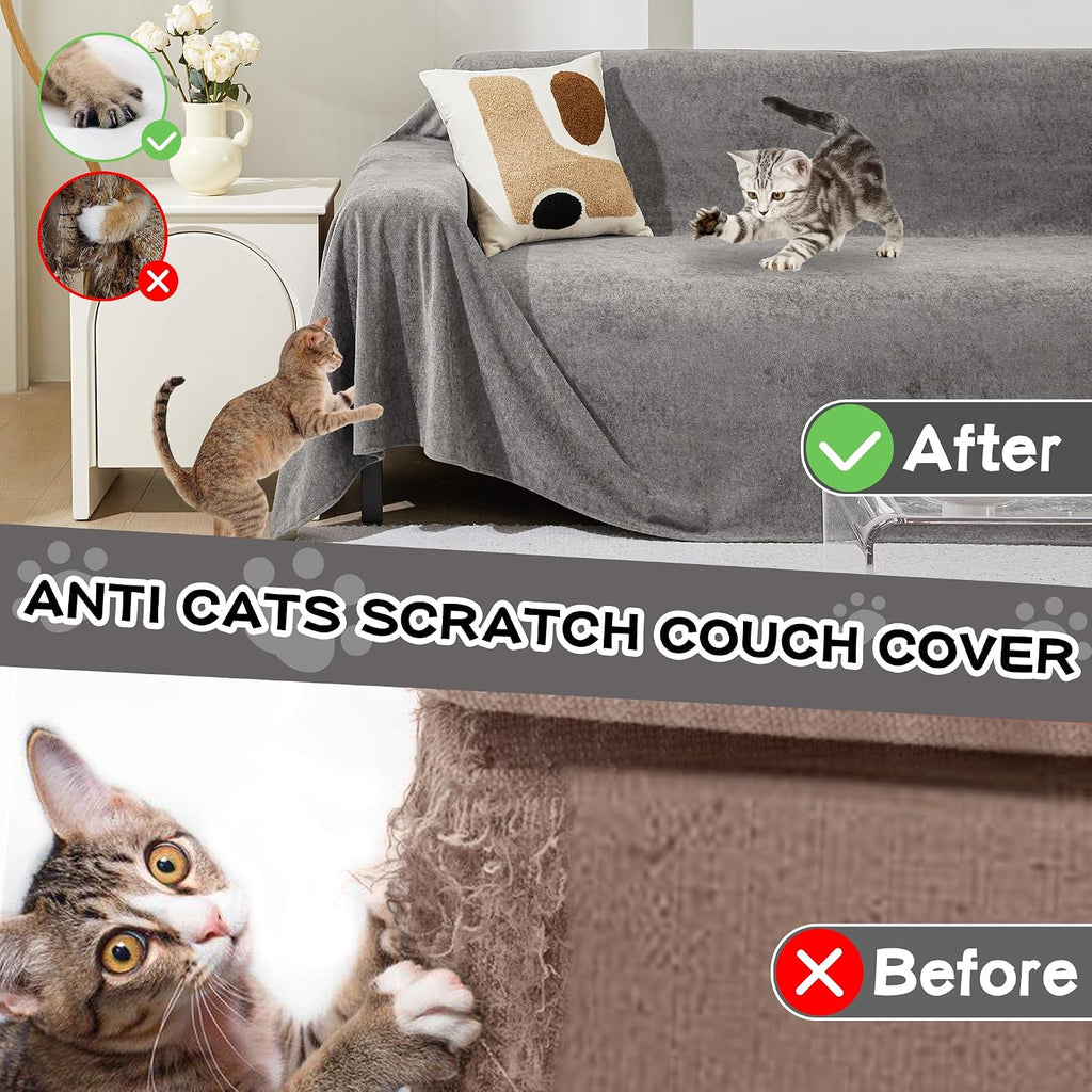 Couch Cover for 3 Cushion Couch Cat Scratch Proof Sofa Covers Washable Couch Protector Sectional Couch Covers