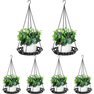 6 Pack Plant Hanger, 12" Metal Hanging Planter for Indoor Plants