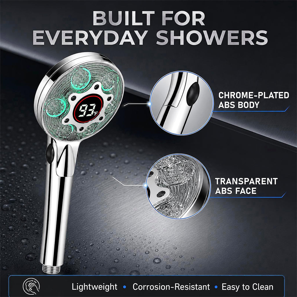LED Shower Head with Handheld, Color Changing