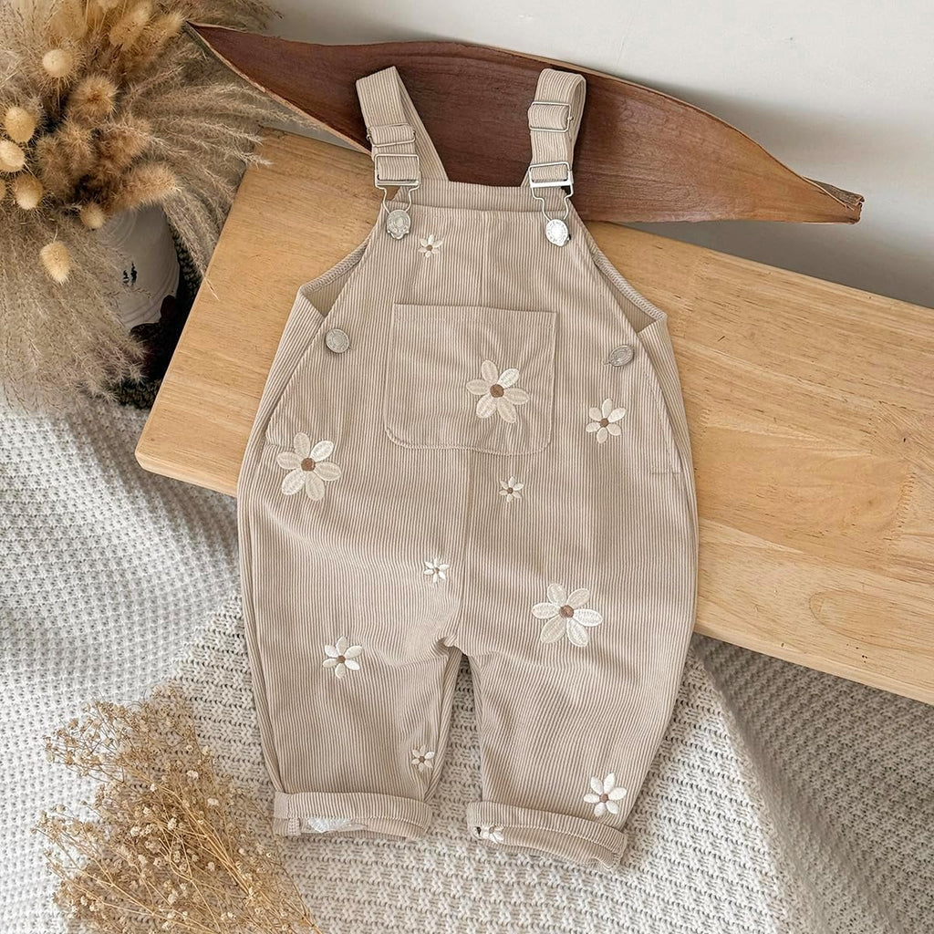 Baby Girl Overalls Corduroy Romper, Cute Toddler Jumpsuit Outfit ( - )