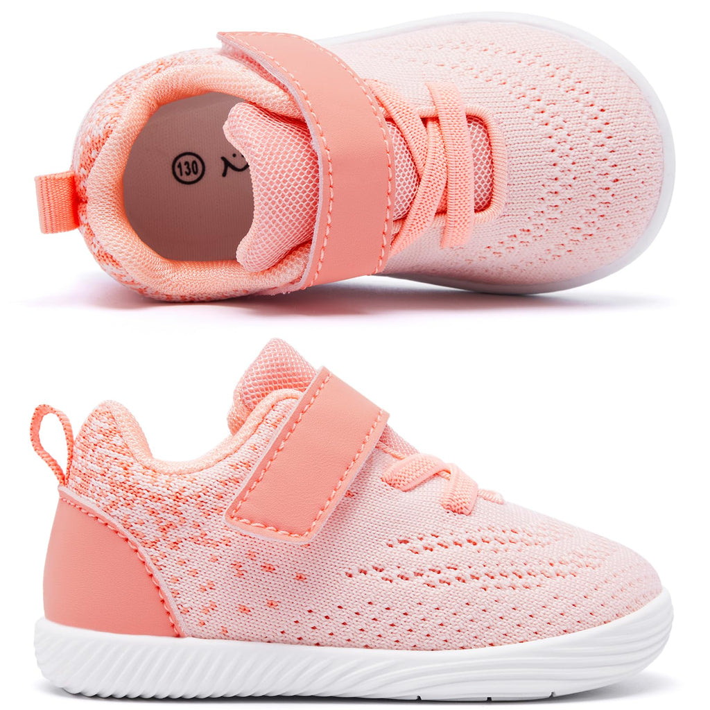 Toddler Sneakers Baby Boys & Girls Barefoot Shoes Lightweight Breathable Walking Running Tennis Athletic Sport Shoes