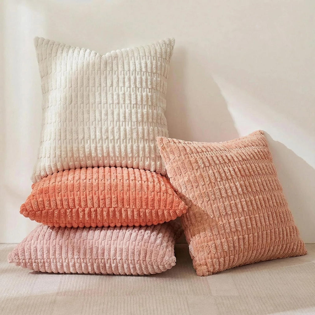 4 Packs Decorative Throw Pillow Covers Couch Bed, Modern Farmhouse Boho Home Décor Accent Cushion Case, 16" x 16"